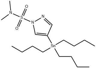 N,N-dimethyl-4-(tributylstannyl)-1H-pyrazole-1-sulfonamide Structural