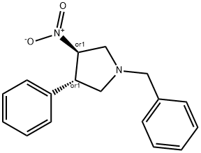 TRANS (+/-) 1-BENZYL-3-NITRO-4-PHENYLPYRROLIDINE Structural