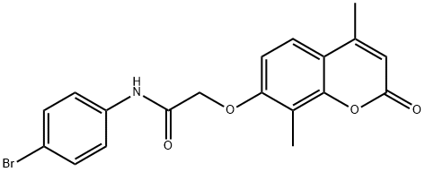 N-(4-bromophenyl)-2-[(4,8-dimethyl-2-oxo-2H-chromen-7-yl)oxy]acetamide Structural