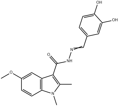 N'-(3,4-dihydroxybenzylidene)-5-methoxy-1,2-dimethyl-1H-indole-3-carbohydrazide Structural