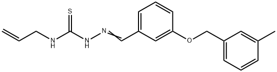 N-allyl-N'-{3-[(3-methylbenzyl)oxy]benzylidene}carbamohydrazonothioic acid Structural