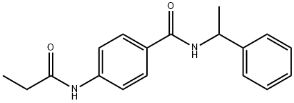 N-(1-phenylethyl)-4-(propanoylamino)benzamide Structural