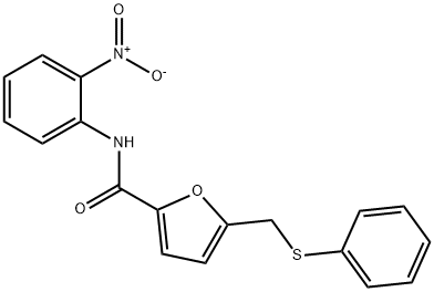 N-(2-nitrophenyl)-5-[(phenylsulfanyl)methyl]furan-2-carboxamide Structural
