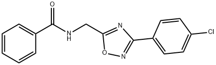 N-{[3-(4-chlorophenyl)-1,2,4-oxadiazol-5-yl]methyl}benzamide Structural