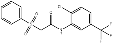 N-[2-chloro-5-(trifluoromethyl)phenyl]-2-(phenylsulfonyl)acetamide Structural