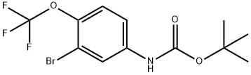 tert-butyl (3-bromo-4-(trifluoromethoxy)phenyl)carbamate Structural
