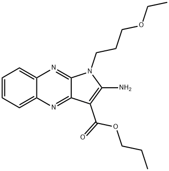 propyl 2-amino-1-(3-ethoxypropyl)-1H-pyrrolo[2,3-b]quinoxaline-3-carboxylate Structural