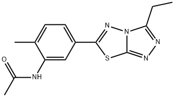 N-[5-(3-ethyl[1,2,4]triazolo[3,4-b][1,3,4]thiadiazol-6-yl)-2-methylphenyl]acetamide Structural