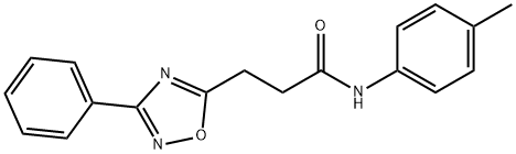 N-(4-methylphenyl)-3-(3-phenyl-1,2,4-oxadiazol-5-yl)propanamide Structural