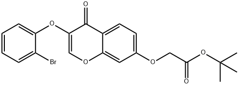 tert-butyl {[3-(2-bromophenoxy)-4-oxo-4H-chromen-7-yl]oxy}acetate Structural