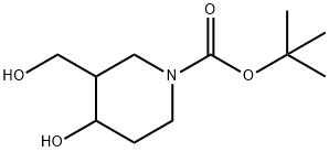 tert-butyl 4-hydroxy-3-(hydroxymethyl)piperidine-1-carboxylate Structural