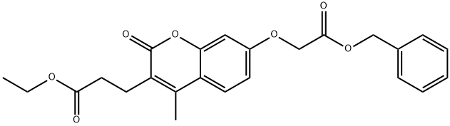 ethyl 3-(7-(2-(benzyloxy)-2-oxoethoxy)-4-methyl-2-oxo-2H-chromen-3-yl)propanoate Structural