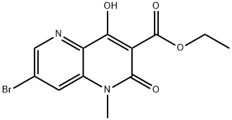 ethyl 7-bromo-1,2-dihydro-4-hydroxy-1-methyl-2-oxo-1,5-naphthyridine-3-carboxylate Structural