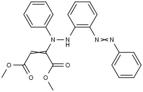 dimethyl 2-(1-phenyl-2-(2-(phenyldiazenyl)phenyl)hydrazinyl)fumarate Structural