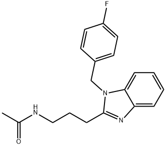 N-{3-[1-(4-fluorobenzyl)-1H-benzimidazol-2-yl]propyl}acetamide Structural