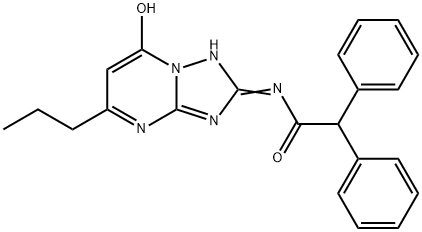 N-(7-hydroxy-5-propyl-[1,2,4]triazolo[1,5-a]pyrimidin-2(1H)-ylidene)-2,2-diphenylacetamide Structural
