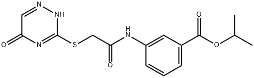isopropyl 3-(2-((5-hydroxy-1,2,4-triazin-3-yl)thio)acetamido)benzoate Structural