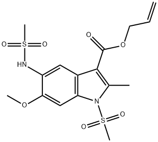allyl 6-methoxy-2-methyl-5-(methylsulfonamido)-1-(methylsulfonyl)-1H-indole-3-carboxylate Structural