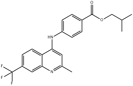 isobutyl 4-((2-methyl-7-(trifluoromethyl)quinolin-4-yl)amino)benzoate Structural