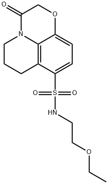N-(2-ethoxyethyl)-3-oxo-3,5,6,7-tetrahydro-2H-[1,4]oxazino[2,3,4-ij]quinoline-8-sulfonamide Structural