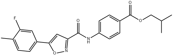 isobutyl 4-(5-(3-fluoro-4-methylphenyl)isoxazole-3-carboxamido)benzoate Structural