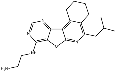 N1-(5-isobutyl-1,2,3,4-tetrahydropyrimido[4',5':4,5]furo[2,3-c]isoquinolin-8-yl)ethane-1,2-diamine Structural