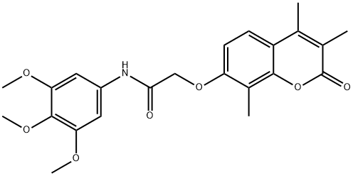 N-(3,4,5-trimethoxyphenyl)-2-[(3,4,8-trimethyl-2-oxo-2H-chromen-7-yl)oxy]acetamide Structural