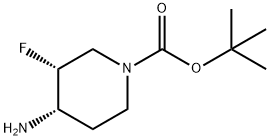 tert-butyl (3R,4S)-4-amino-3-fluoropiperidine-1-carboxylate Structural