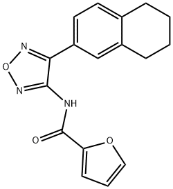 N-[4-(5,6,7,8-tetrahydro-2-naphthalenyl)-1,2,5-oxadiazol-3-yl]-2-furamide Structural