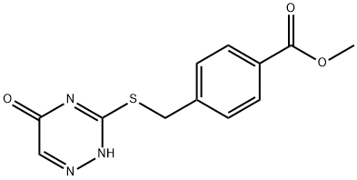 methyl 4-(((5-hydroxy-1,2,4-triazin-3-yl)thio)methyl)benzoate Structural