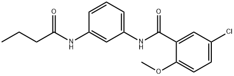N-[3-(butyrylamino)phenyl]-5-chloro-2-methoxybenzamide Structural