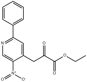 ethyl 3-(5-nitro-2-phenylpyridin-4-yl)-2-oxopropanoate Structural