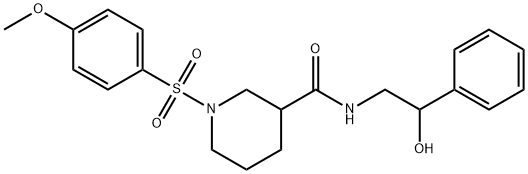 N-(2-hydroxy-2-phenylethyl)-1-[(4-methoxyphenyl)sulfonyl]-3-piperidinecarboxamide Structural