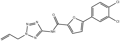 N-(2-allyl-2H-tetraazol-5-yl)-5-(3,4-dichlorophenyl)-2-furamide Structural