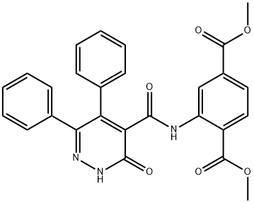 dimethyl 2-(3-hydroxy-5,6-diphenylpyridazine-4-carboxamido)terephthalate Structural