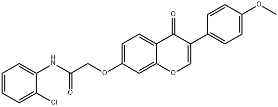 N-(2-chlorophenyl)-2-{[3-(4-methoxyphenyl)-4-oxo-4H-chromen-7-yl]oxy}acetamide Structural