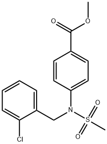 METHYL 4-(N-(2-CHLOROBENZYL)METHAN-4-YLSULFONAMIDO)BENZOATE Structural