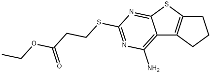 ethyl 3-((4-amino-6,7-dihydro-5H-cyclopenta[4,5]thieno[2,3-d]pyrimidin-2-yl)thio)propanoate Structural