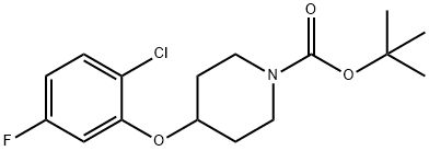 tert-butyl 4-(2-chloro-5-fluorophenoxy)piperidine-1-carboxylate Structural