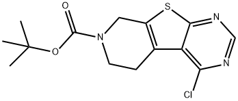 tert-butyl 4-chloro-5,6-dihydropyrido[4',3':4,5]thieno[2,3-d]pyrimidine-7(8H)-carboxylate7(6H)-carboxylic acid