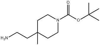 tert-butyl 4-(2-aminoethyl)-4-methylpiperidine-1-carboxylate Structural