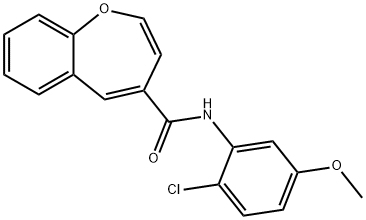 N-(2-chloro-5-methoxyphenyl)-1-benzoxepine-4-carboxamide Structural