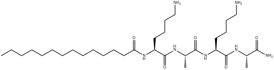 N2-(1-Oxotetradecyl)-L-lysyl-L-alanyl-L-lysyl-L-alaninamide Structural