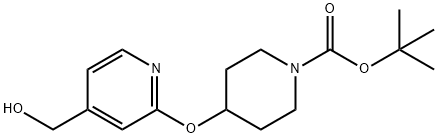 tert-butyl 4-(4-(hydroxymethyl)pyridin-2-yloxy)piperidine-1-carboxylate Structural
