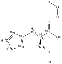 L-Histidine-13C6,15N3 hydrochloride monohydrate
		
	 Structural