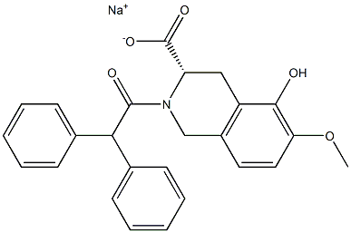 sodium(S)-2-(2,2-diphenylacetyl)-5-hydroxy-6-methoxy-1,2,3,4-tetrahydroisoquinoline-3-carboxylate Structural
