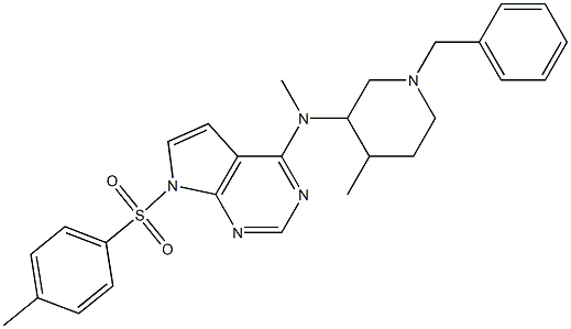 N-((3RS,4RS)-1-benzyl-4-methylpiperidin-3-yl)-N-methyl-7-tosyl-7H-pyrrolo[2,3-d]pyrimidin-4-amine