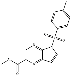 methyl 5-tosyl-5H-pyrrolo[2,3-b]pyrazine-2-carboxylate Structural