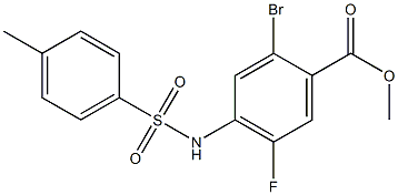 Methyl 2-Bromo-5-fluoro-4-(4-methylphenylsulfonamido)benzoate Structural