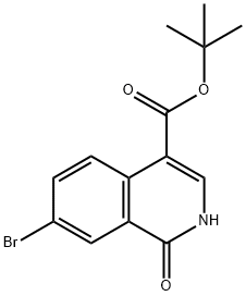 TERT-BUTYL 7-BROMO-1-OXO-1,2-DIHYDROISOQUINOLINE-4-CARBOXYLATE Structural